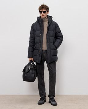 MooRER Grey down jacket GRIMANI GRIMANISTP