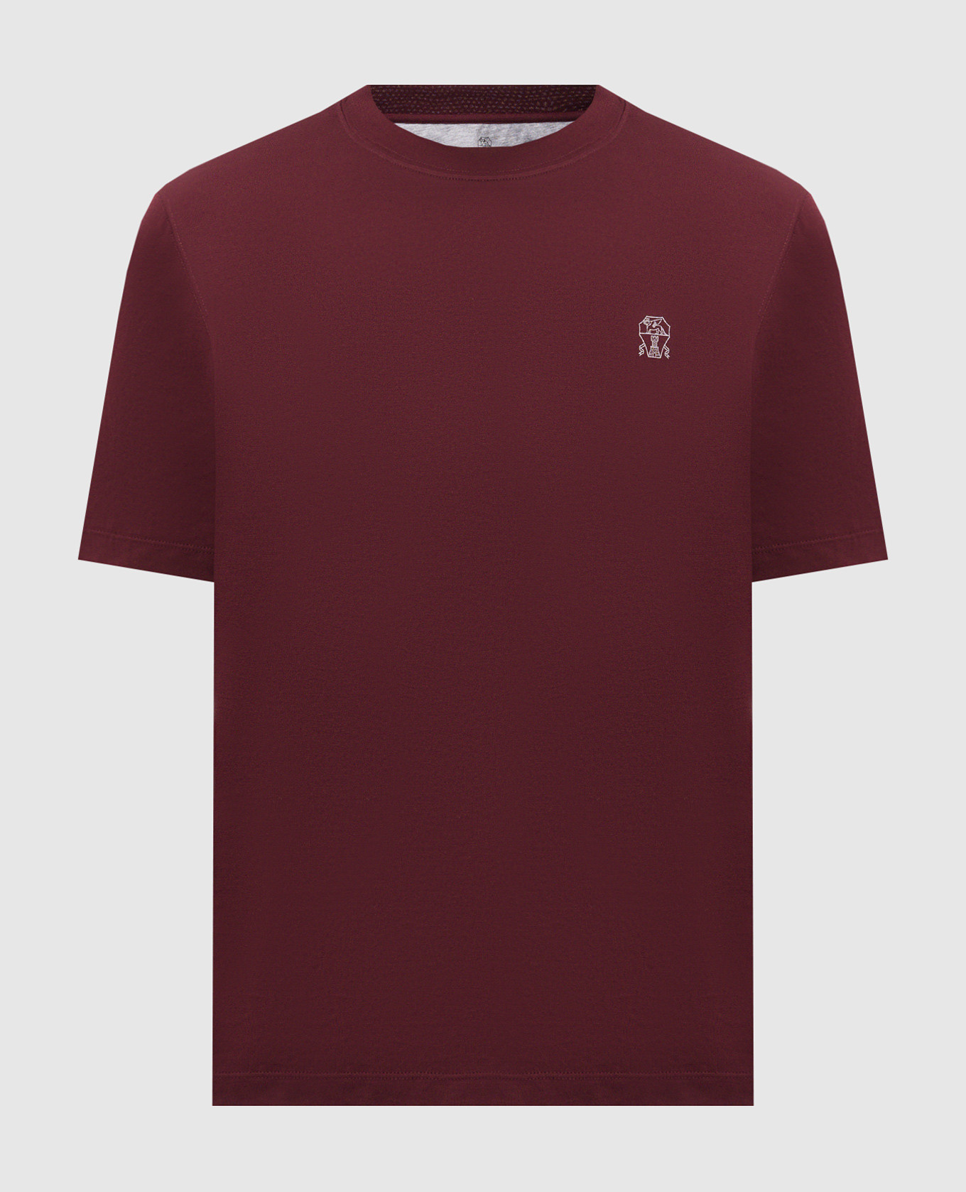 Burgundy T-shirt with emblem