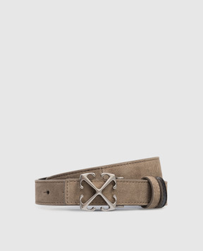 Off-White Reversible suede belt with Arrow emblem OWRB133S26LEA001