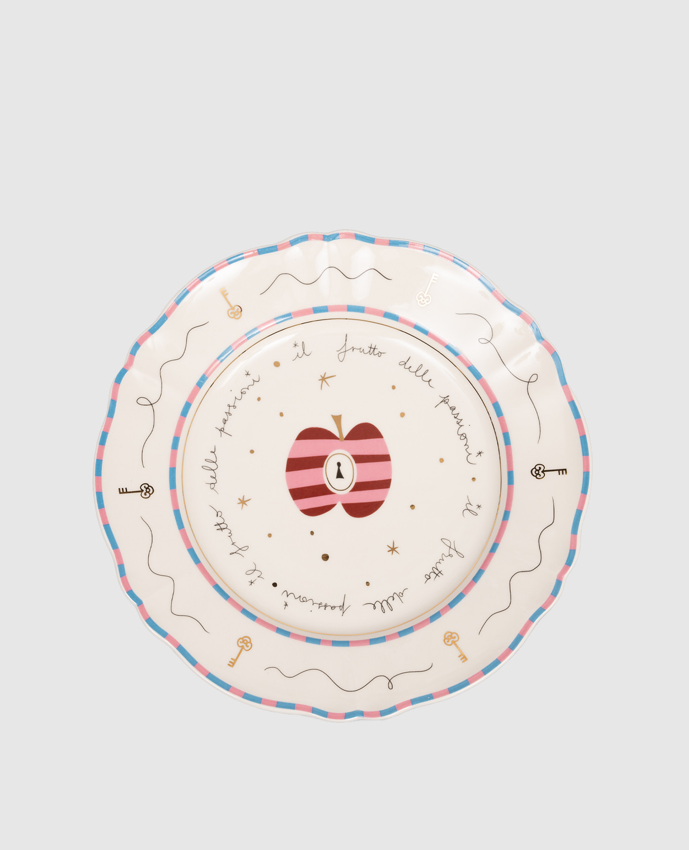 

White porcelain dinner plate Apple Bitossi Home