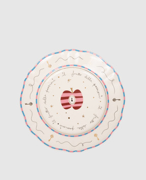 Bitossi Home White porcelain dinner plate Apple PAN01004