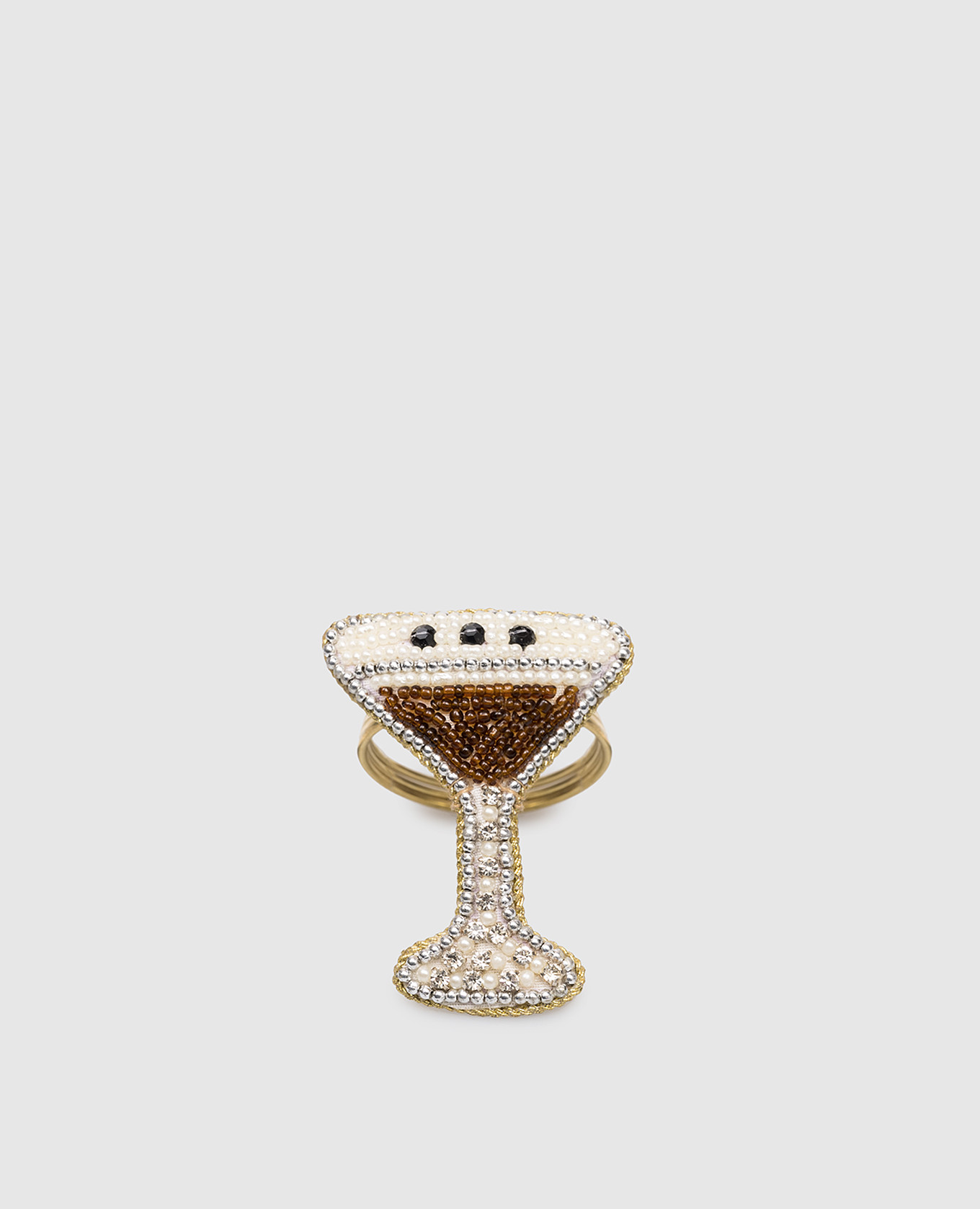 

Martini Napkin Ring Vondels, Brown