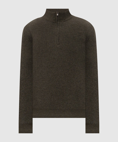 Green cashmere jumper