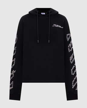 Off-White Black hoodie with print 44MBB12MS26F005