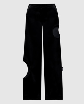 Off-White Black pants with figure-hugging cutouts 2FH00110B