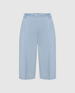 Twinset Blue striped Bermuda shorts 261AP2173