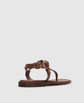 Doucal's Brown leather sandals DD8870MARNUF073