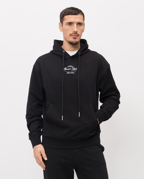 Iceberg Black hoodie with logo embroidery E062630A
