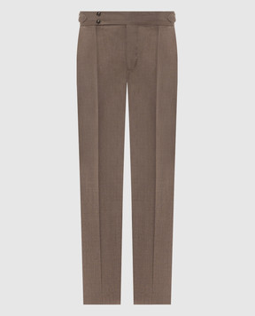Pini Parma Brown wool pants TRSWBROWN