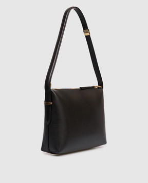 Toteme Black Bevel leather bag with logo print 253WAL0090LE0025