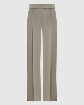 The Attico Khaki wool flared pants 260WCP00287WWW065AA