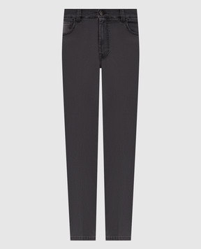 Stefano Ricci Grey jeans with logo patch MFT63B2031TR142K