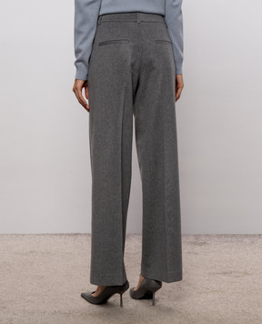 Peserico Gray wool and cashmere pants P0404406718
