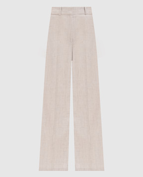 JOSEPH Gray Arven pants with linen JF009858