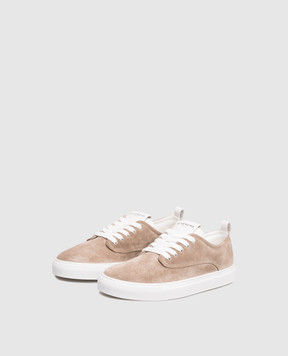 Givenchy New City brown suede sneakers with logo BH00B3H1WZ
