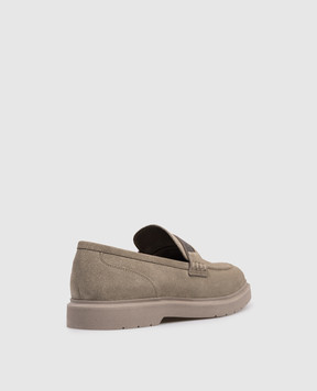 Brunello Cucinelli Khaki suede loafers MZSFG2370
