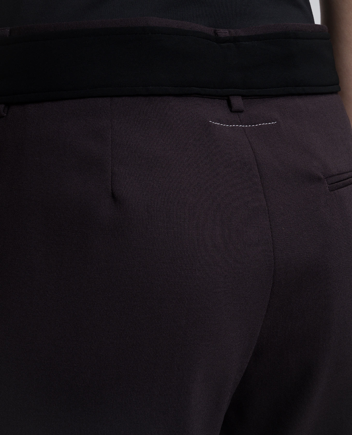 Purple wool pants with belt Maison Margiela MM6 5