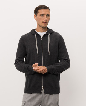 Brunello Cucinelli Grey cashmere sports jacket M2223246G