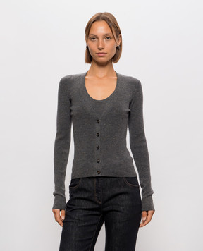 Brunello Cucinelli Gray cashmere cardigan M9A822206