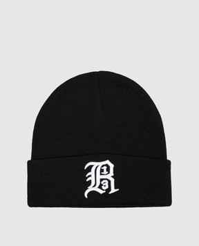 R13 Black hat with contrasting logo embroidery R13A500201