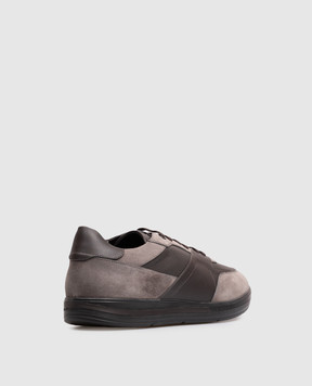 Stefano Ricci Brown leather sneakers UG34G6706SDPMRW