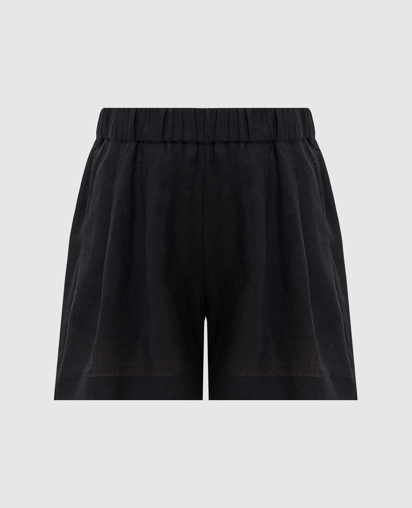 Zurich black linen shorts