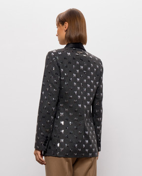 Peserico Gray jacket with sequins A01743D03707