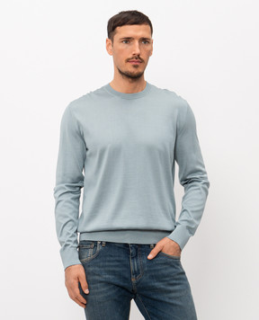 Dolce&Gabbana Blue silk jumper GXX02ZJBSO5