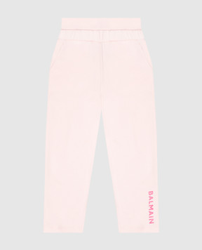 Balmain Children's pink sweatpants BZ6A30Z3183610