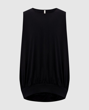 Intoca Black top with drape 261DIOSSL0801