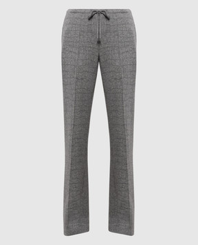 Tom Ford Grey cashmere pants with woven pattern PAJ179JEX200