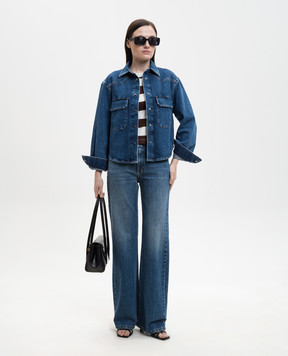 Solotre Blue jeans with a worn effect M1AB0145