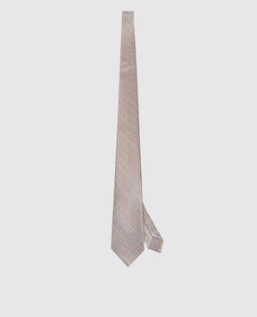 Stefano Ricci Silk tie with branded geometric pattern CH29049