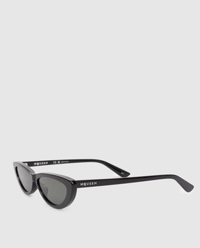 Alexander McQueen Black Cat Eye Sunglasses 852625J0749