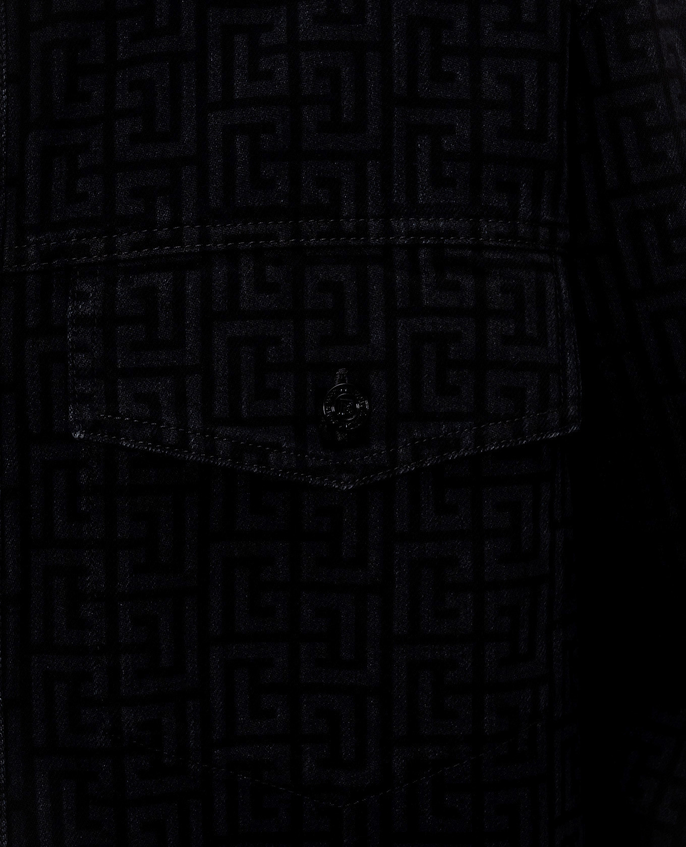 Black denim jacket with print Balmain 5