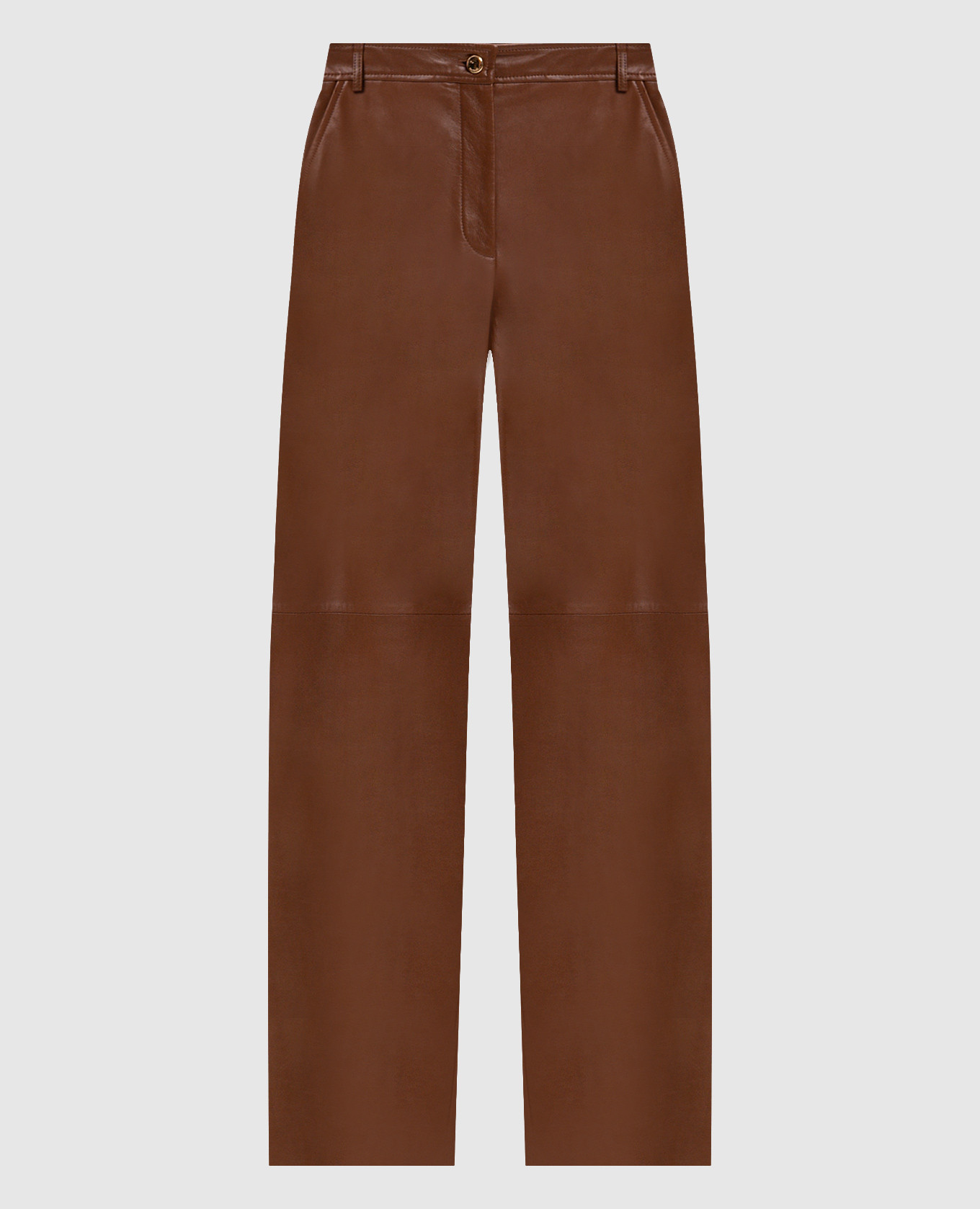 Brown leather pants LEGNO