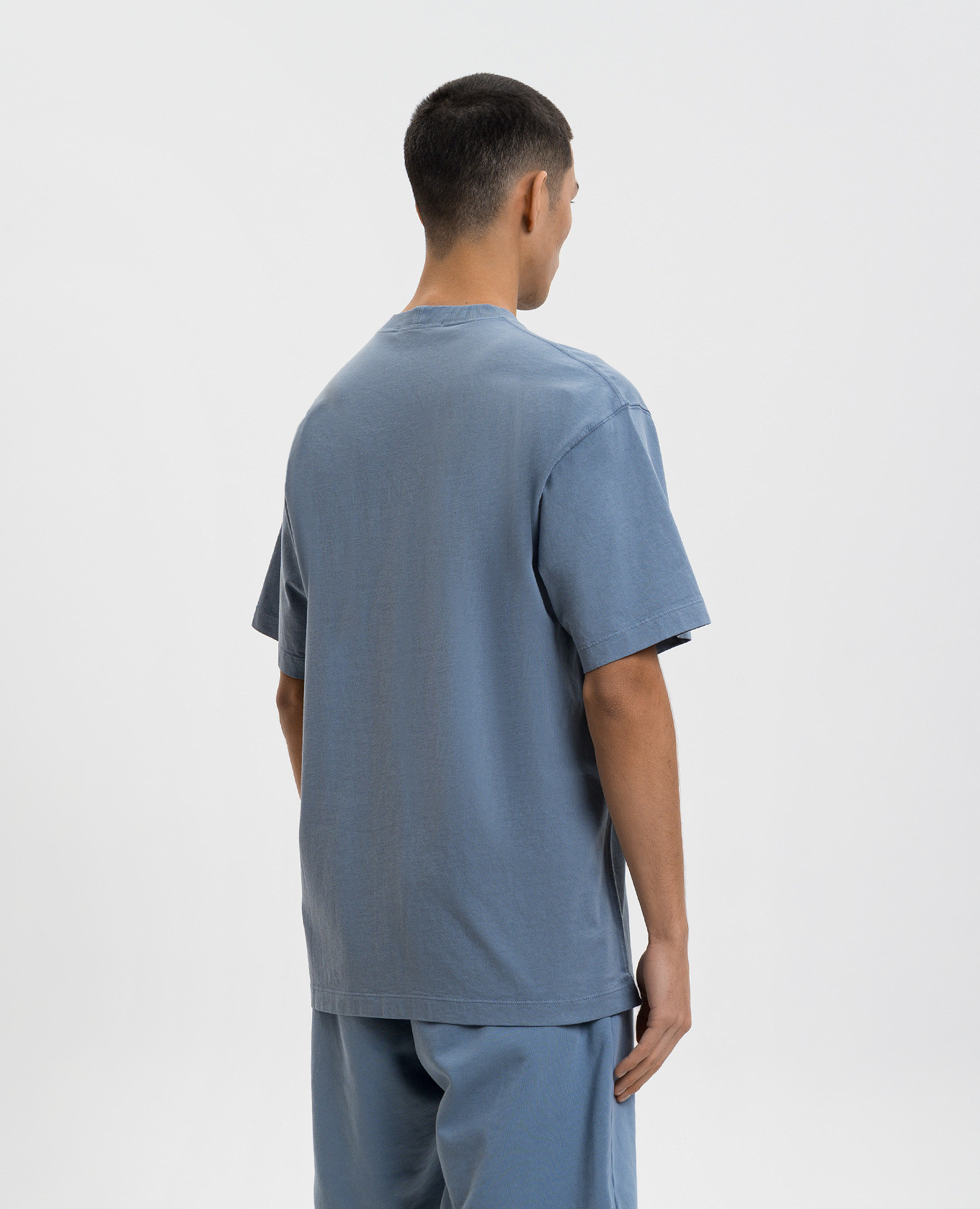 

Blue T-shirt with logo patch Stone Island, Light blue