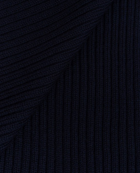 Cashmere&Whiskey Blue merino wool scarf 140