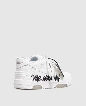 Off-White Out Of Office "For Walking" black leather sneakers M189C9L01A