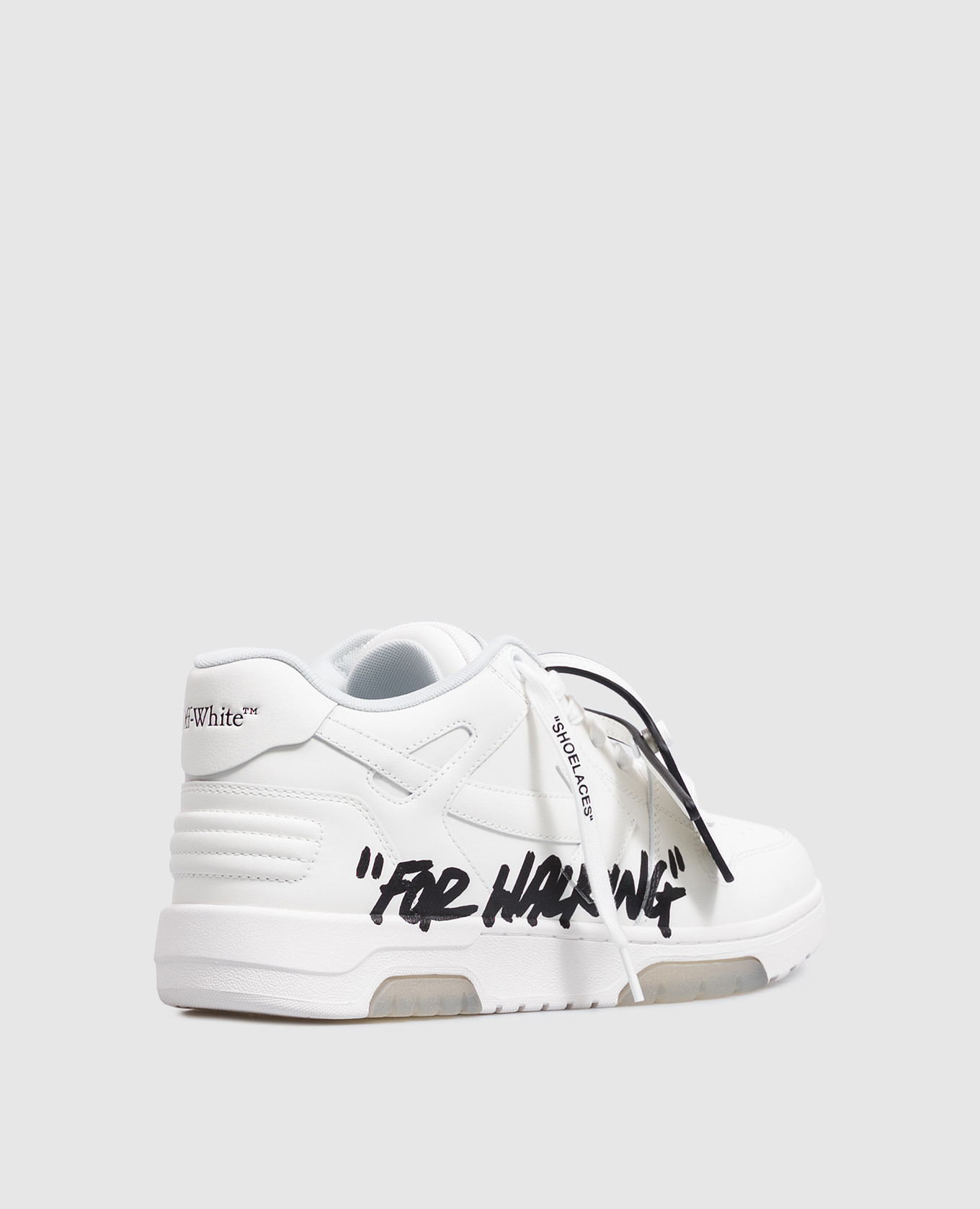 Out Of Office "For Walking" black leather sneakers Off-White 3