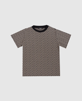Balmain Children's patterned T-shirt BX8R01Z2411410
