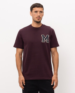 Moncler Purple T-shirt with monogram patch L20918C0001289AUG