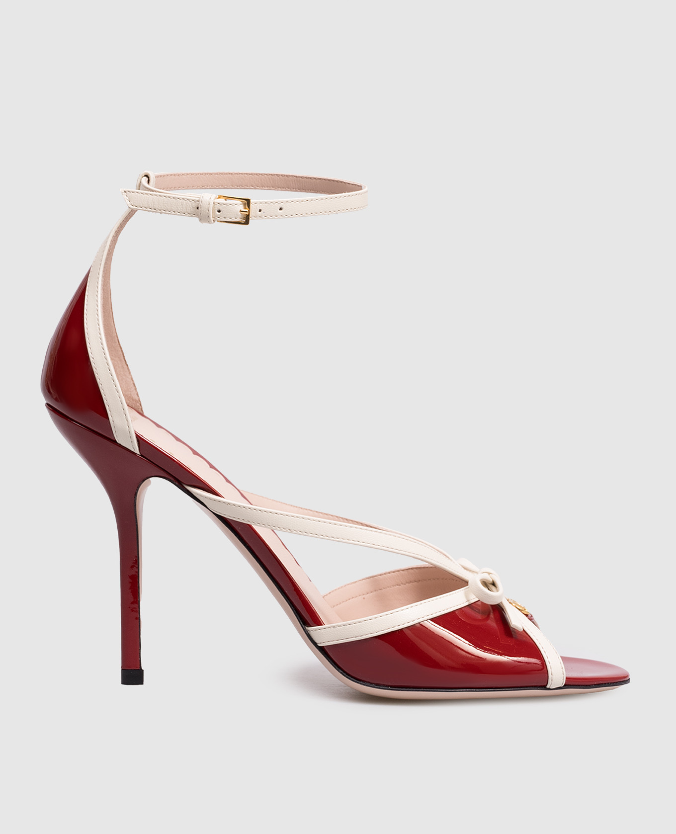 Bepointy red patent leather sandals