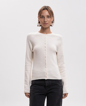 Magda Butrym Ivory cashmere cardigan KNITWEAR29CARDIG266726