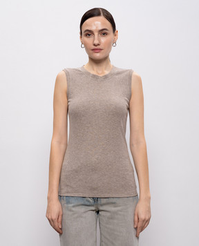 Peserico Beige top with lurex A08700J002351