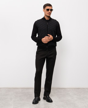 Stefano Ricci Black linen pants M1T610005BLCTL1U