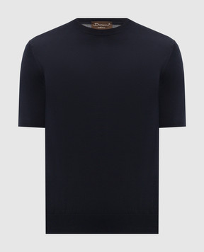 Doriani Cashmere Blue silk t-shirt 18381B299