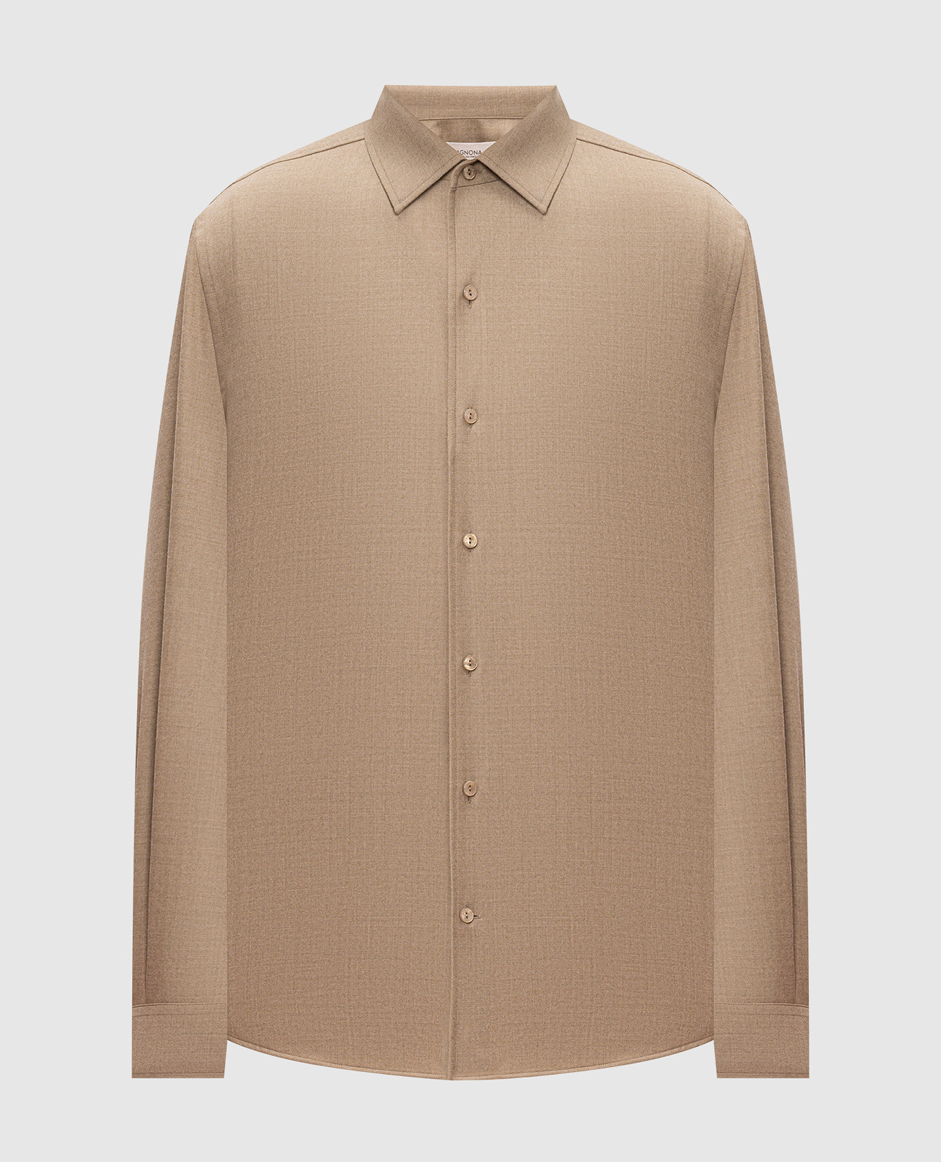 Beige wool shirt
