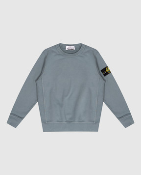 Stone Island Children's blue sweatshirt with logo patch L2S166100001S0A2024