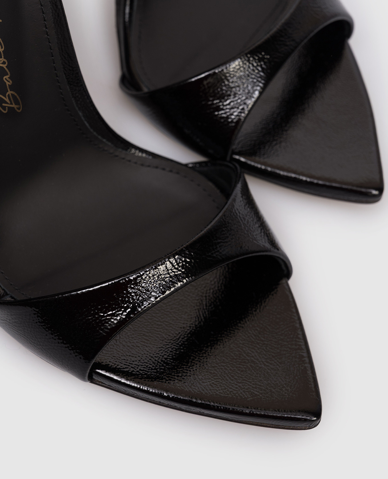 Black patent leather sandals Babe Pay Pls 5